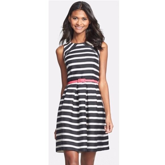 Eliza J Dresses & Skirts - Eliza J Mini Dress 12P Petite Stripe Fit & Flare Party Cocktail Wedding Luxury
